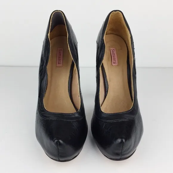 Samanta Leather Platform Heels