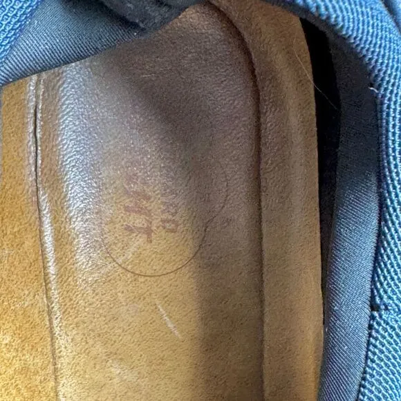 Samuel‎ Hubbard 'Flight' Low-Top Sneakers size 10 Navy Real Leather Casual Shoes