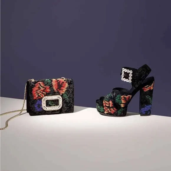 Sandal Cube Crystal, Roger Vivier Size 9.5