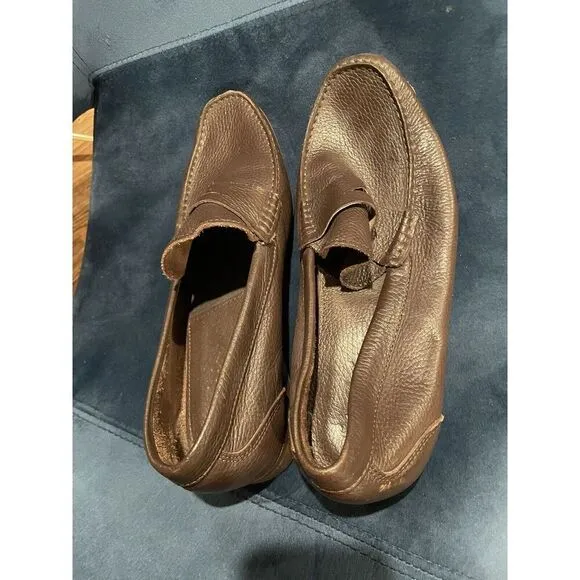 Sandrino By Sandro Moscoloni Placido Leather Penny Loafers 10.5D Shoes Brown