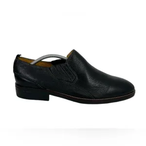 Sandro Moscoloni Leather Slip On Dress Shoe Mens 10.5 D Black Made In Brazil EUC
