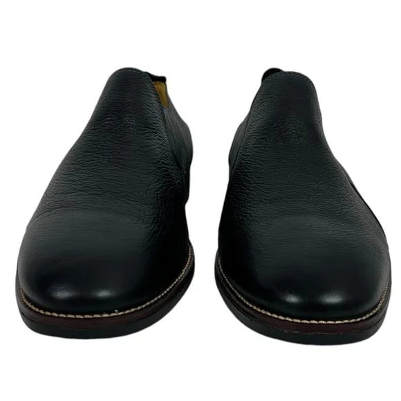 Sandro Moscoloni Leather Slip On Dress Shoe Mens 10.5 D Black Made In Brazil EUC