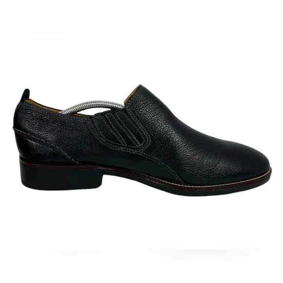 Sandro Moscoloni Leather Slip On Dress Shoe Mens 10.5 D Black Made In Brazil EUC