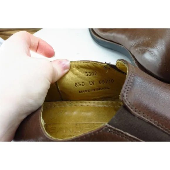 Sandro Shoes Sz 8.5 D Brown Loafer Leather‎ Men 5302