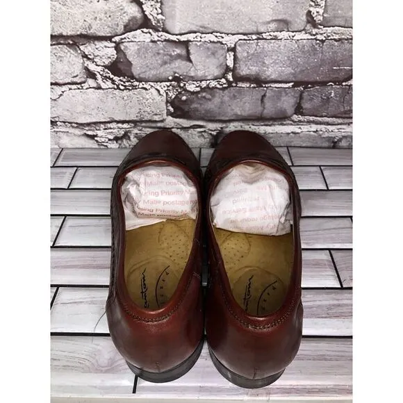 Santoni Leather Relaxed Woven Loafers Men's Shoes Size 10D US/43EU Brown