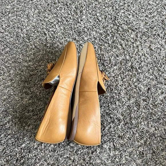 Sarto Franco Sarto Jiana Tasseled Loafers Shoes 6 M Camel Brown Leather New