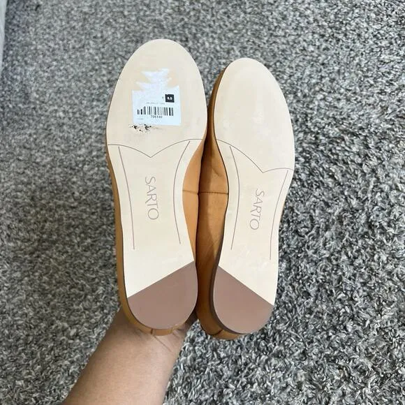 Sarto Franco Sarto Jiana Tasseled Loafers Shoes 6 M Camel Brown Leather New
