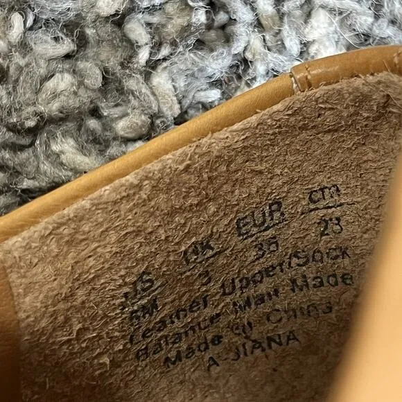 Sarto Franco Sarto Jiana Tasseled Loafers Shoes 6 M Camel Brown Leather New