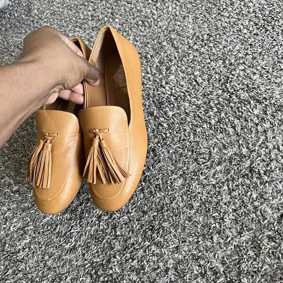 Sarto Franco Sarto Jiana Tasseled Loafers Shoes 6 M Camel Brown Leather New