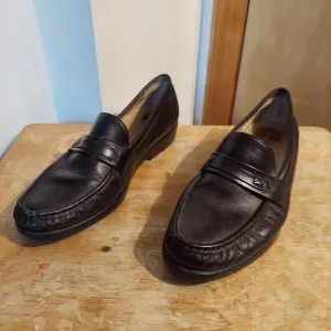 SAS Ace Men's US 9.5 Brown Leather Dress Loafer Casual Slip On Shoes EUC