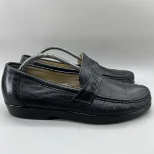 SAS Ace Slip On Loafers Men's Size 11 N Black Handsewn Leather Comfort Moc Shoes