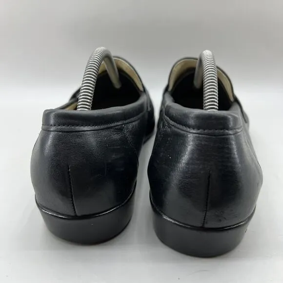 SAS Ace Slip On Loafers Men's Size 11 N Black Handsewn Leather Comfort Moc Shoes