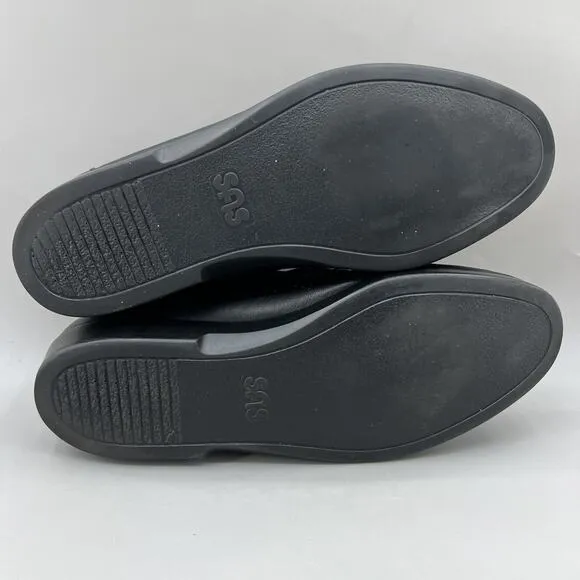 SAS Ace Slip On Loafers Men's Size 11 N Black Handsewn Leather Comfort Moc Shoes