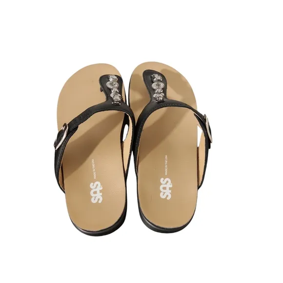 SAS Dazzle T-Strap Slide Sandal size 8m
