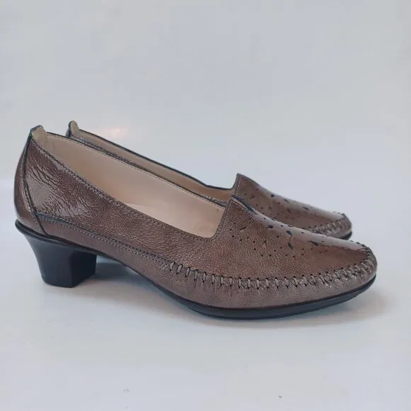 SAS Pump Sonyo Portobello Slip On Heels Patent Leather Comfort Shoes Women 7.5 W