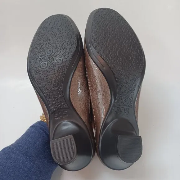 SAS Pump Sonyo Portobello Slip On Heels Patent Leather Comfort Shoes Women 7.5 W