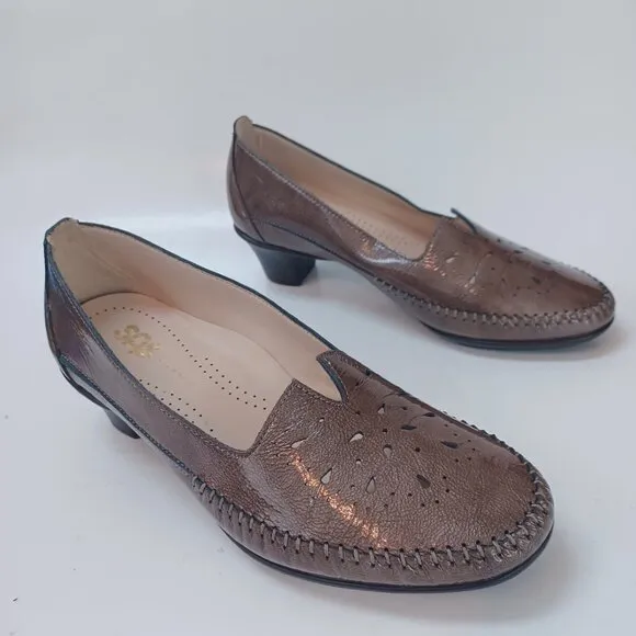 SAS Pump Sonyo Portobello Slip On Heels Patent Leather Comfort Shoes Women 7.5 W