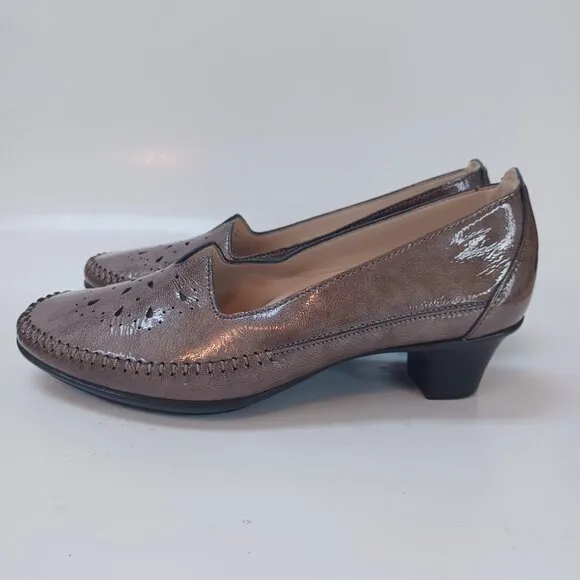 SAS Pump Sonyo Portobello Slip On Heels Patent Leather Comfort Shoes Women 7.5 W
