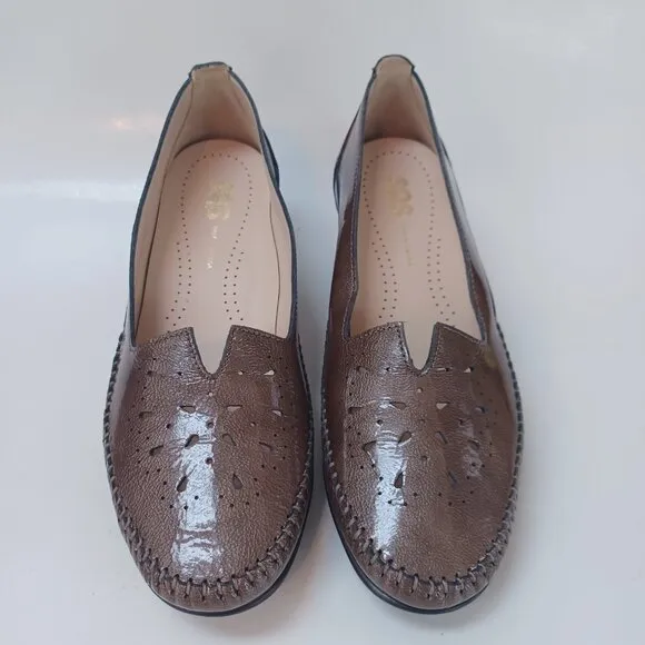 SAS Pump Sonyo Portobello Slip On Heels Patent Leather Comfort Shoes Women 7.5 W