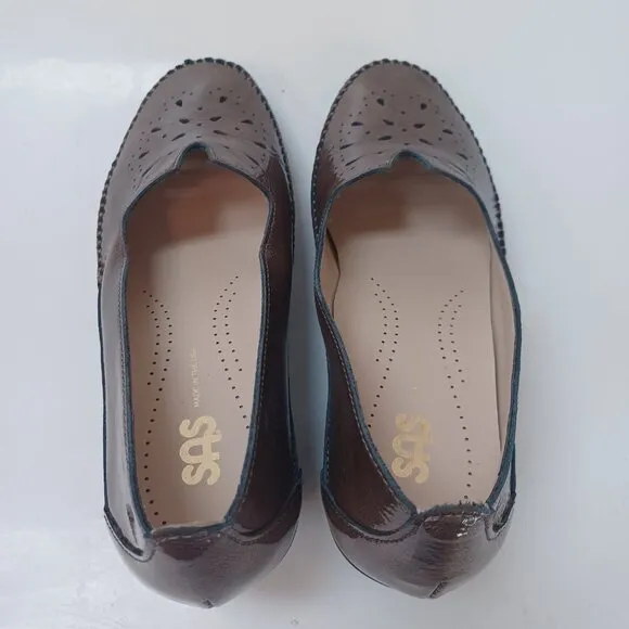 SAS Pump Sonyo Portobello Slip On Heels Patent Leather Comfort Shoes Women 7.5 W