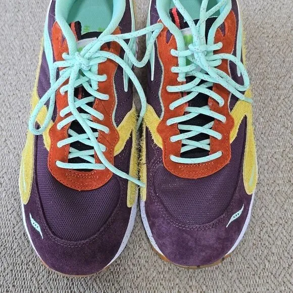 Saucony 3D Grid Hurricane Trailian Colorful Unisex Sneaker Shoes-Size 9.5