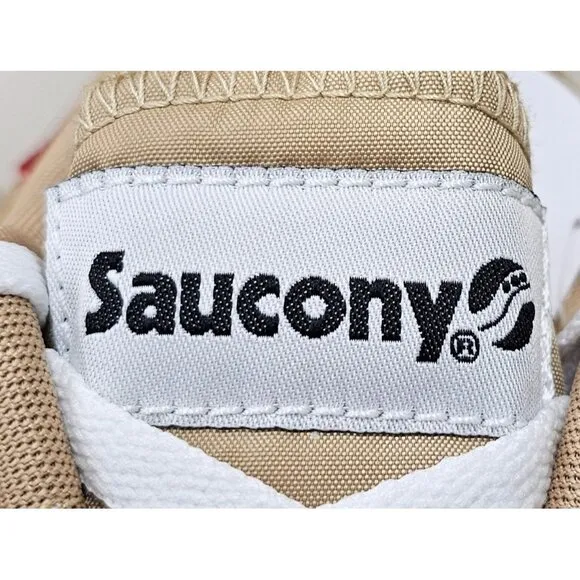 Saucony DXN Trainer Vintage Tan/Red Men's Running Shoes Size 9