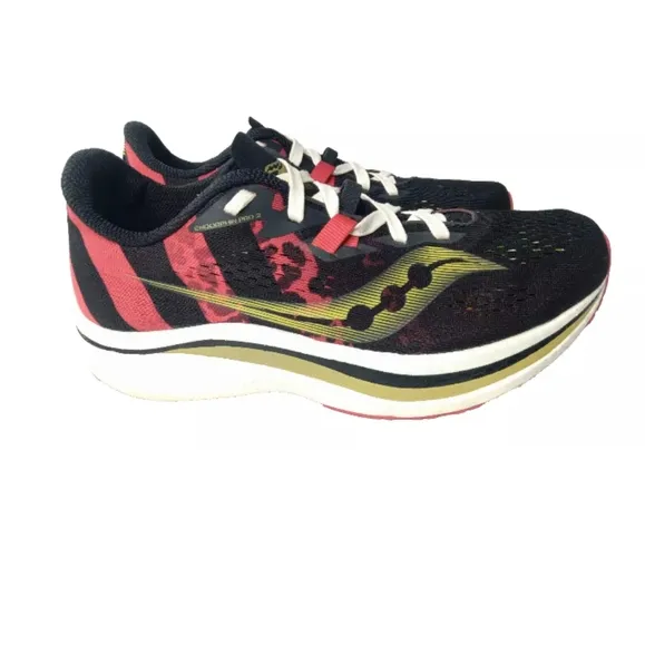Saucony Endorphin Pro 2 Running Shoes Men's Size 6.5 Black Red /Gold