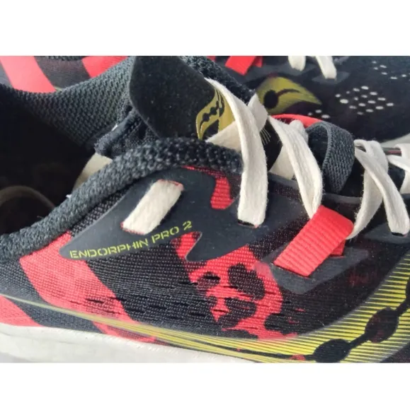 Saucony Endorphin Pro 2 Running Shoes Men's Size 6.5 Black Red /Gold