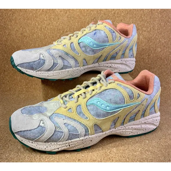 Saucony Grid Azura 2000 Felt Green Limited Edition Running Shoes | Men Size 9.5
