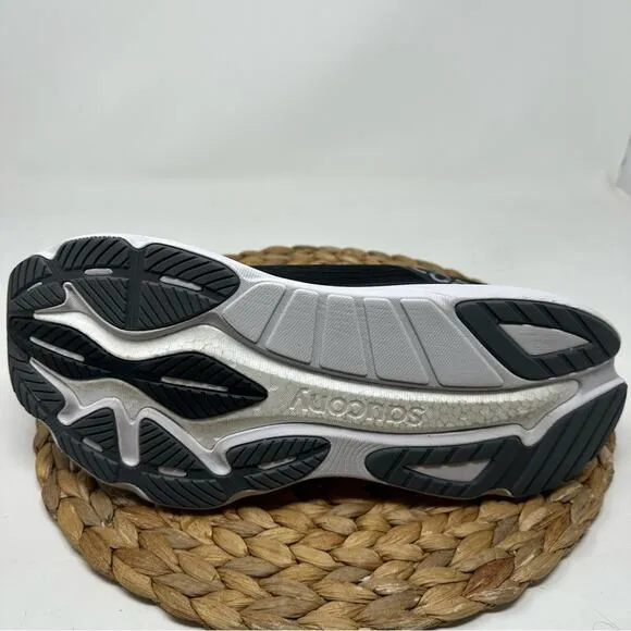 SAUCONY Hurricane 24 Running Shoes Black Carbon White Size 12.5 Men's