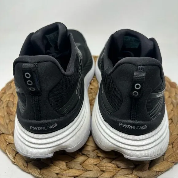 SAUCONY Hurricane 24 Running Shoes Black Carbon White Size 12.5 Men's
