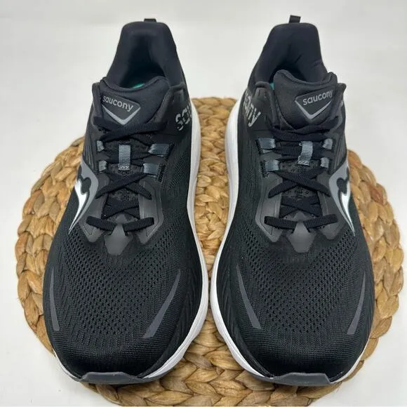 SAUCONY Hurricane 24 Running Shoes Black Carbon White Size 12.5 Men's