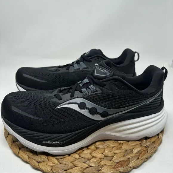 SAUCONY Hurricane 24 Running Shoes Black Carbon White Size 12.5 Men's