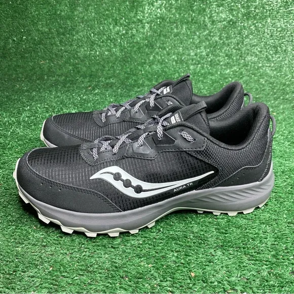 Saucony Mens Aura TR GTX S20862-10 Black Running Shoes Sneakers Size 12 Worn 1X