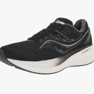 Saucony Men's Black &amp; White Triumph 20 Running Shoes US 12