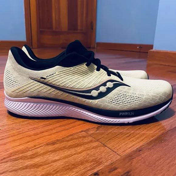 Saucony Men's Size 15 Guide 14 Keylime/Gravel Running Shoes (S20654-35).
