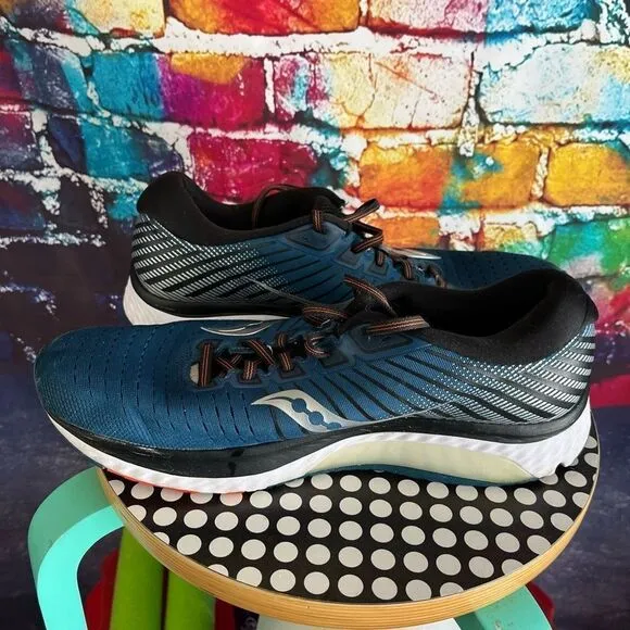Saucony PWRRUN GUIDE Running Shoes Blue Training Sneakers Mens US 12 S20548-25