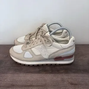 SAUCONY SHADOW ORIGINAL SNEAKERS TRAINERS Beige Brown‎ S70762-1 Unisex Mens 7.5