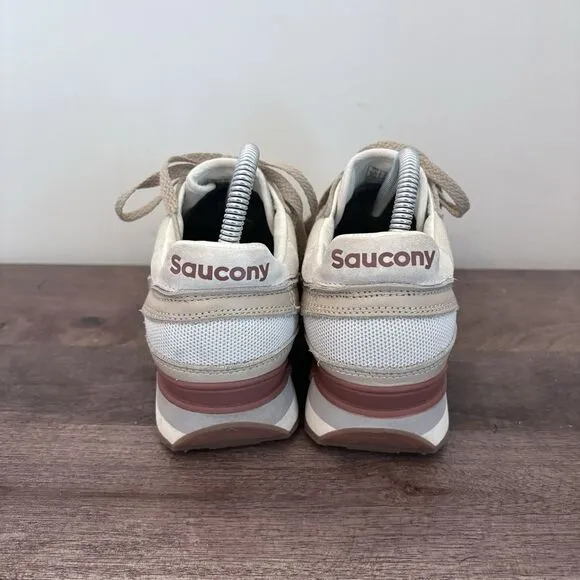 SAUCONY SHADOW ORIGINAL SNEAKERS TRAINERS Beige Brown‎ S70762-1 Unisex Mens 7.5