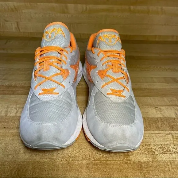 Saucony Aya Size US 10 Men's Running Shoes White/Grey Orange S70460-5