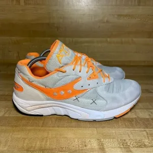 Saucony Aya Size US 10 Men's Running Shoes White/Grey Orange S70460-5
