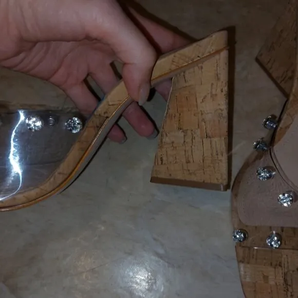Schutz Lizah cork sandals size 7.5B nwt