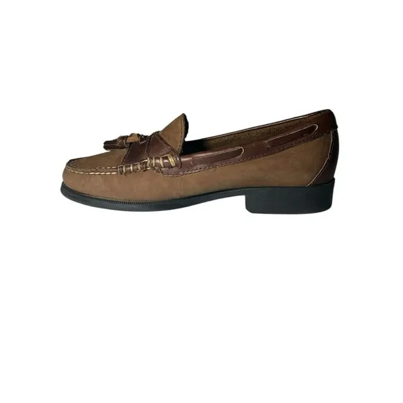Sebago Brown Leather Tassel Loafer Slip On Shoes Women's Size 6.5 M