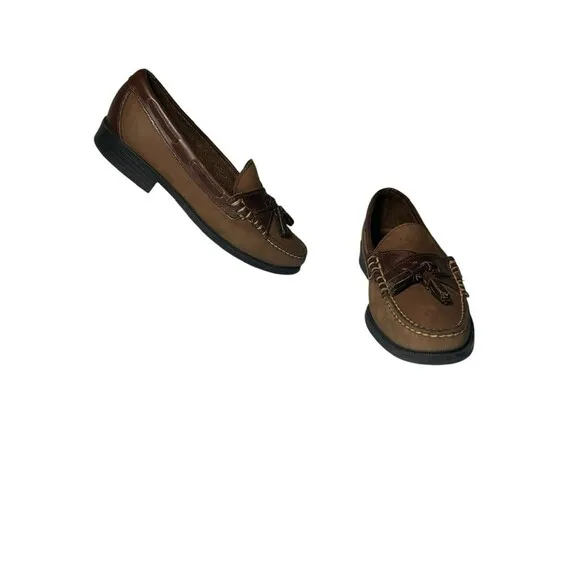 Sebago Brown Leather Tassel Loafer Slip On Shoes Women's Size 6.5 M