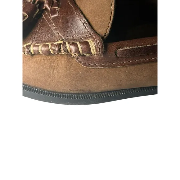 Sebago Brown Leather Tassel Loafer Slip On Shoes Women's Size 6.5 M