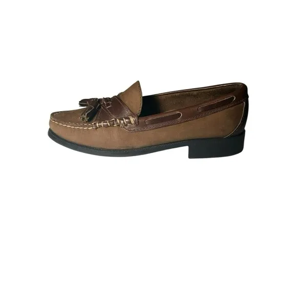 Sebago Brown Leather Tassel Loafer Slip On Shoes Women's Size 6.5 M