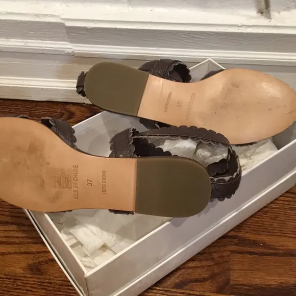 See by Chloe scalloped edge embossed leather