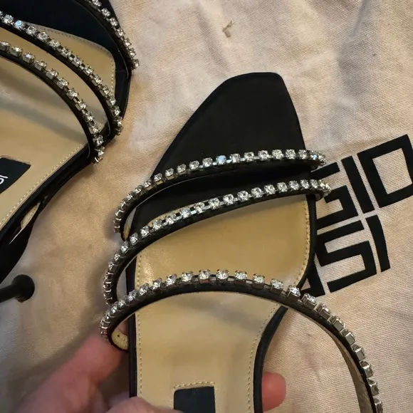 [SERGIO ROSSI] CRYSTAL HEELED SANDALS
