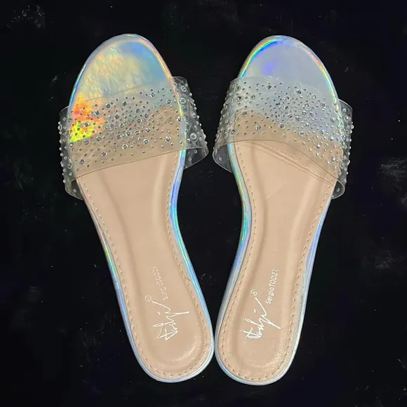 Sergio Todzi Stylish Clear Slide Sandals