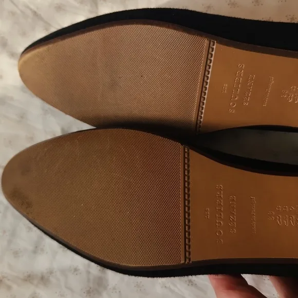 SEZANE Souiers black suede elegant  women's flats sz 38/7